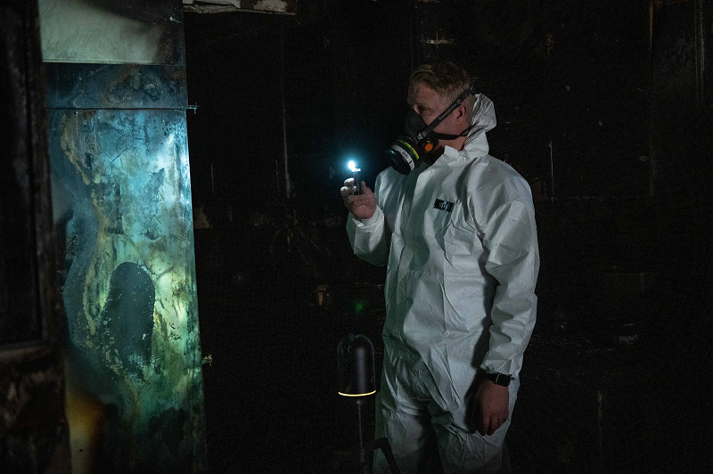 Badanie miejsca pożaru - Richard Jacobsson